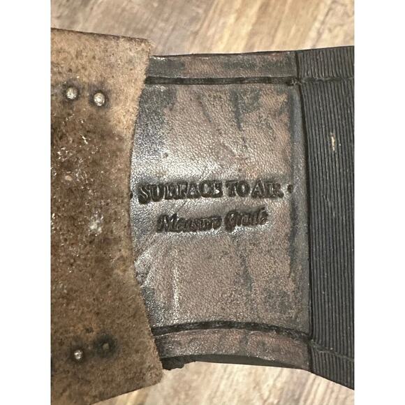 Women’s Surface to Air Designer Archival Luxury Motorcycle Biker Black Boots - Picture 6 of 9